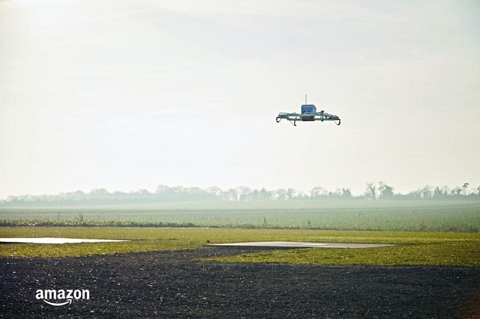 Airdrop of popcorn makes Amazon drone delivery history